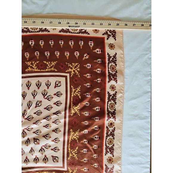 Unbranded Scarf Womens 26 x 26 inches Multicolor Paisley Floral Print Japan Boho - Picture 4 of 10